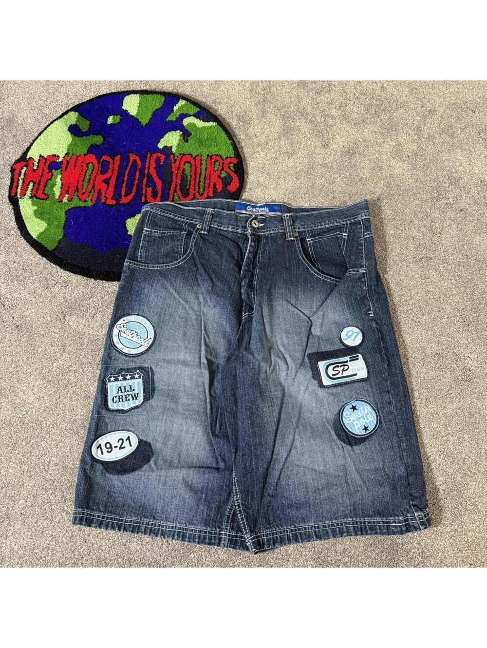 y2k vintage 2000’s denim southpole baggy jorts